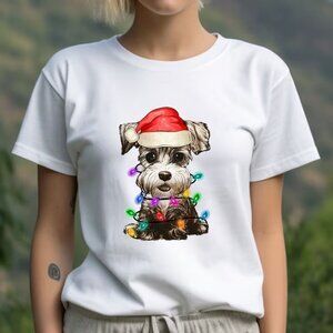 Schnauzer Christmas Gift Dog Mom Pet Lover Graphic T-Shirt